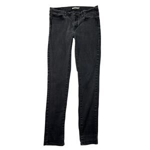 Levi’s Slimming Skinny Jeans Mid Rise Stretch Denim Black Womens 32